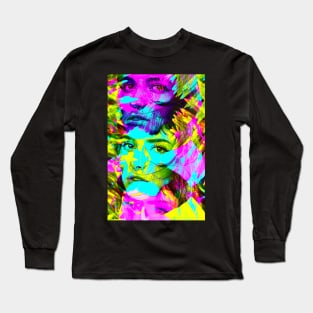 Glitch Girl Glitch Art Long Sleeve T-Shirt